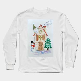 Elfs Christmas card Long Sleeve T-Shirt